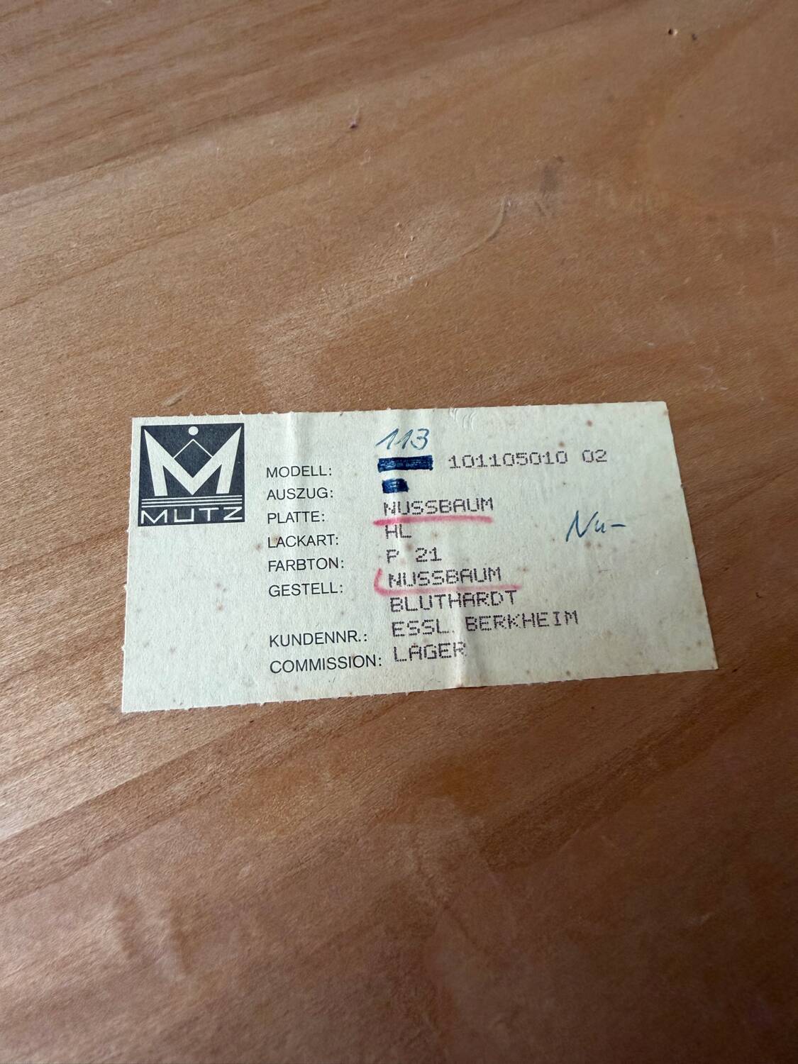 Vintage German round coffee table – Walnut & star base