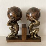 Serre-livres Atlas , globes style mappemonde ancienne