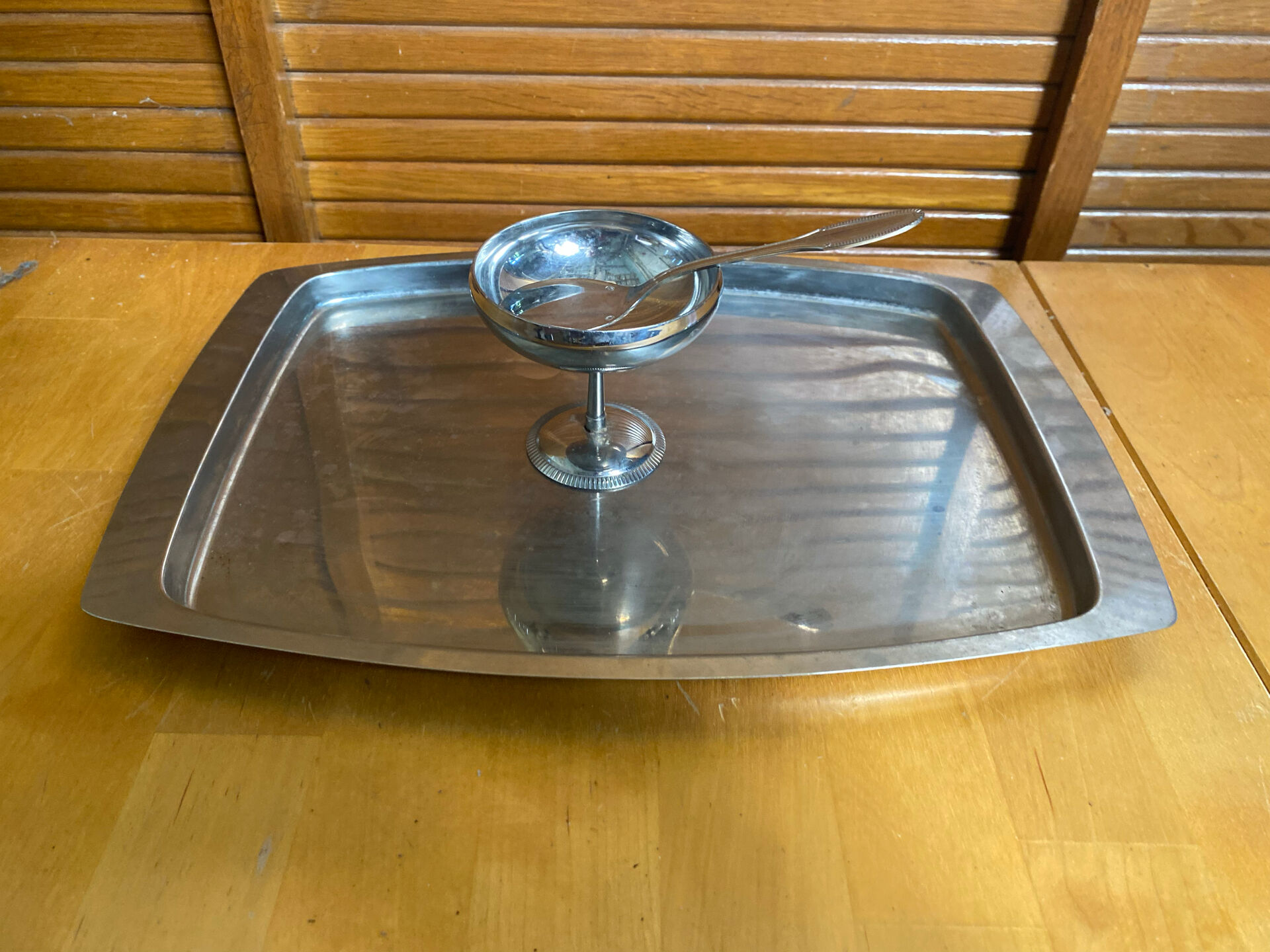Service à glace rémy letang plateau + 6 coupes + 6 cuillères vintage #