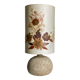Large vintage 1960-70 chamotte ceramic ball lamp, dried flower lampshade