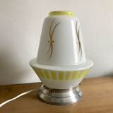 Painted opaline table lamp
