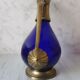 Glass and brass decanter