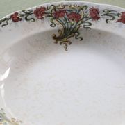 Soup plates x4, Onnaing, Guirlande model, 19th century