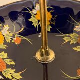 Cobalt blue porcelain display or servant, 3 floors