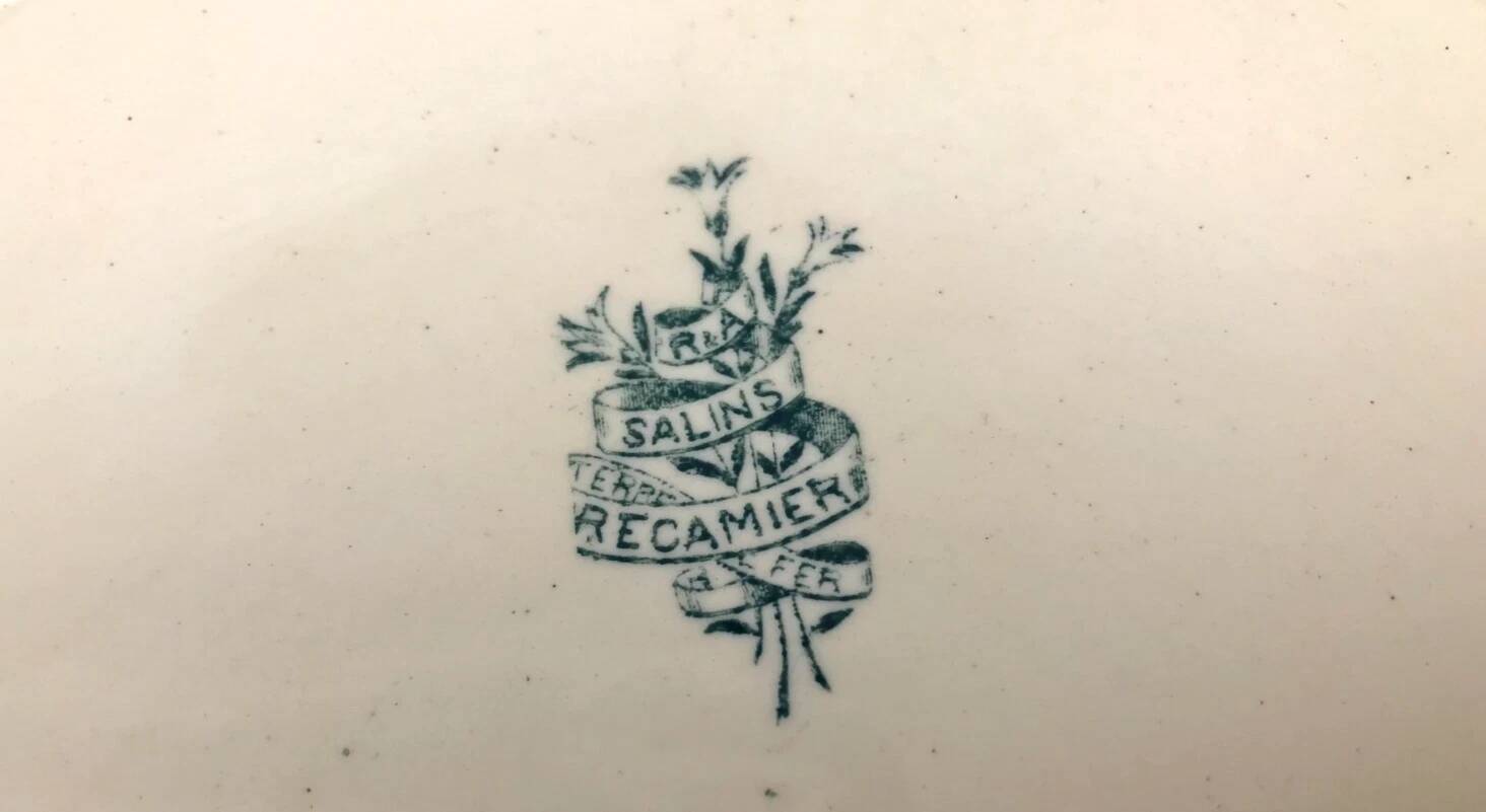 Service plate Faïence R&A (Rigale and Ameline) Salins Model Récamier
