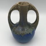 Vase en grès cérame a effet flammé, signé alphonse mouton, st uze
