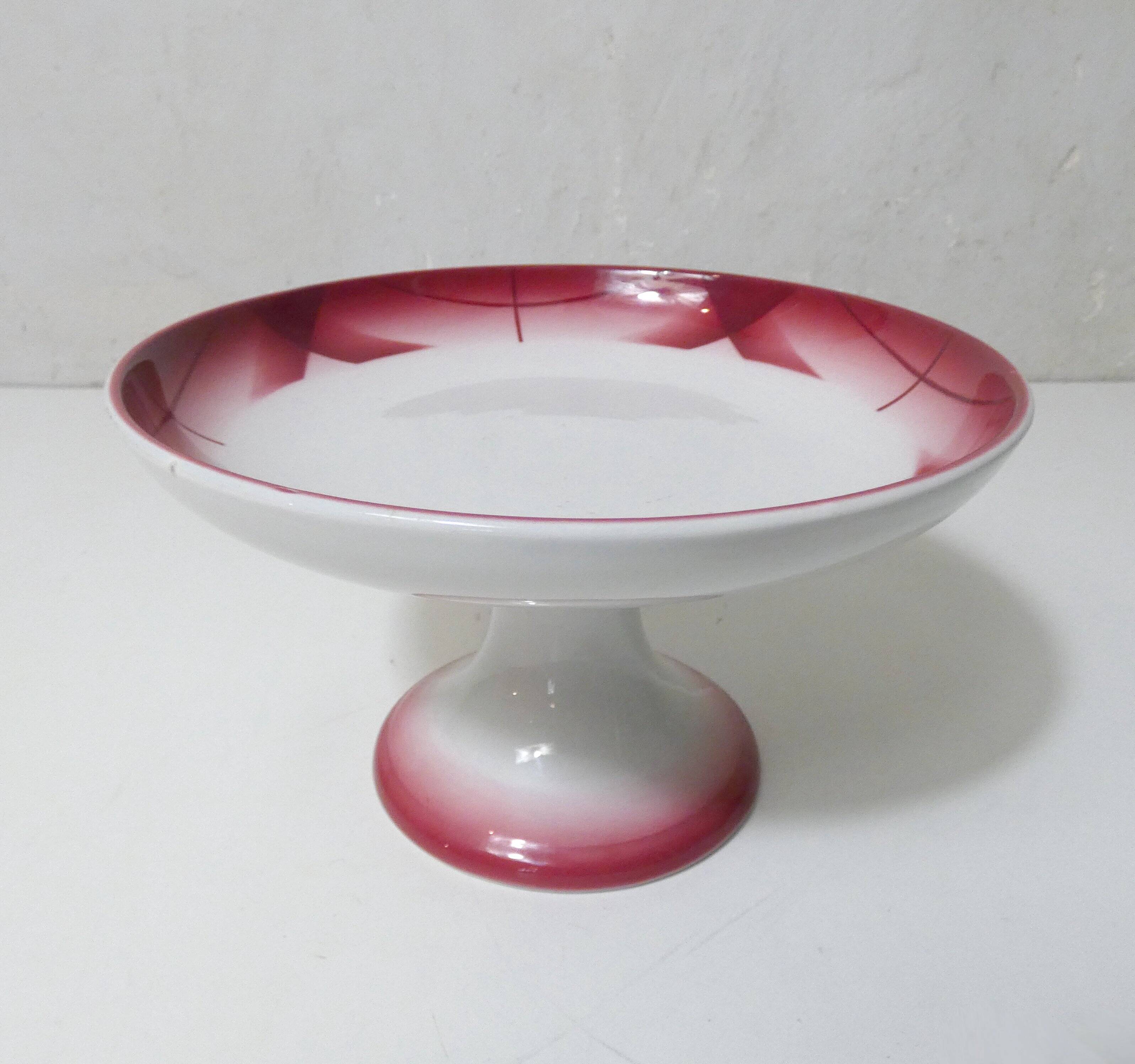 Digoin sarreguemines old footed dish compote artix vintage