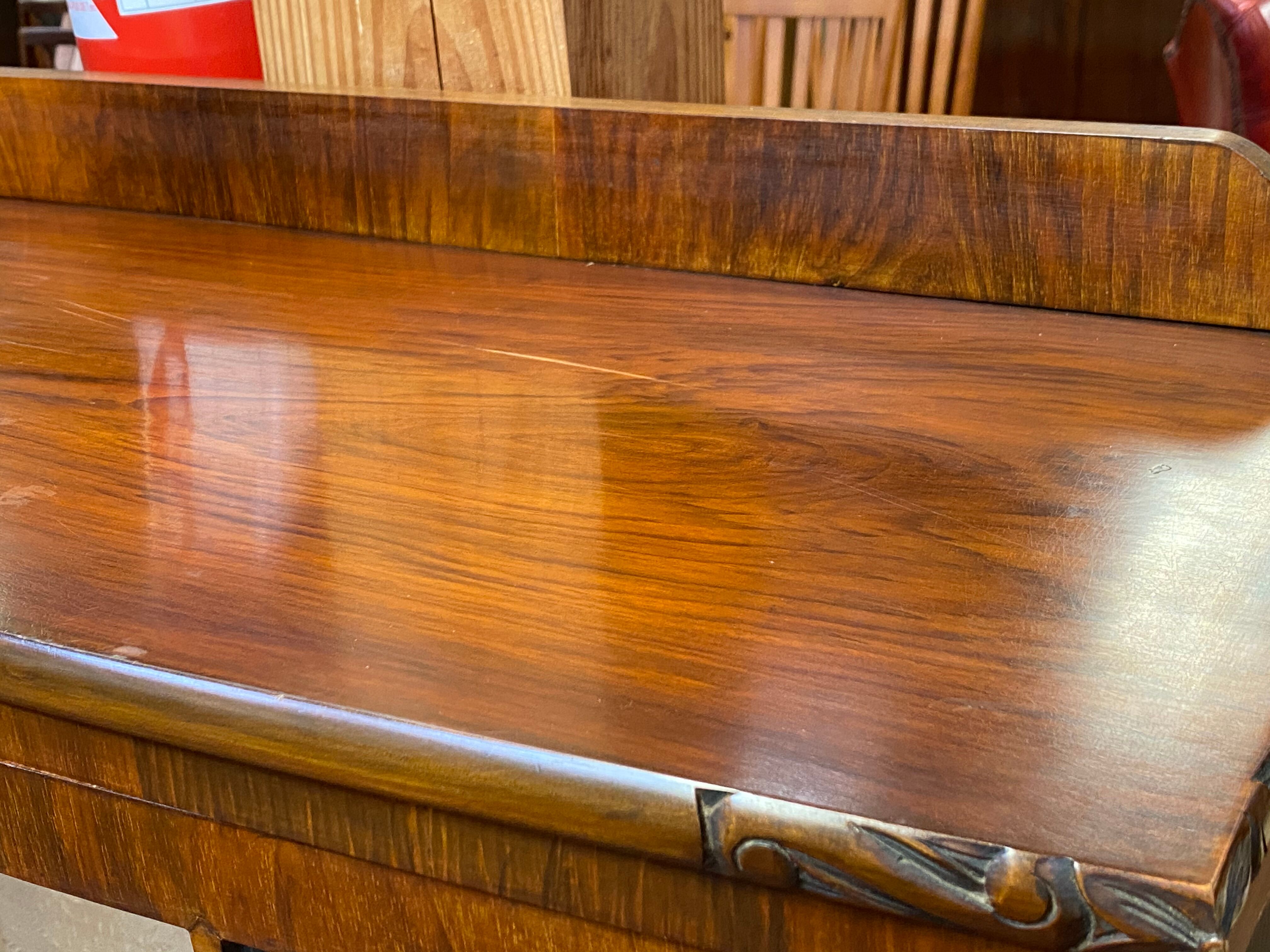 English art deco walnut showcase