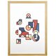 Illustration - Affiche A3 abstraite géométrique graphique colorée numérotée #008