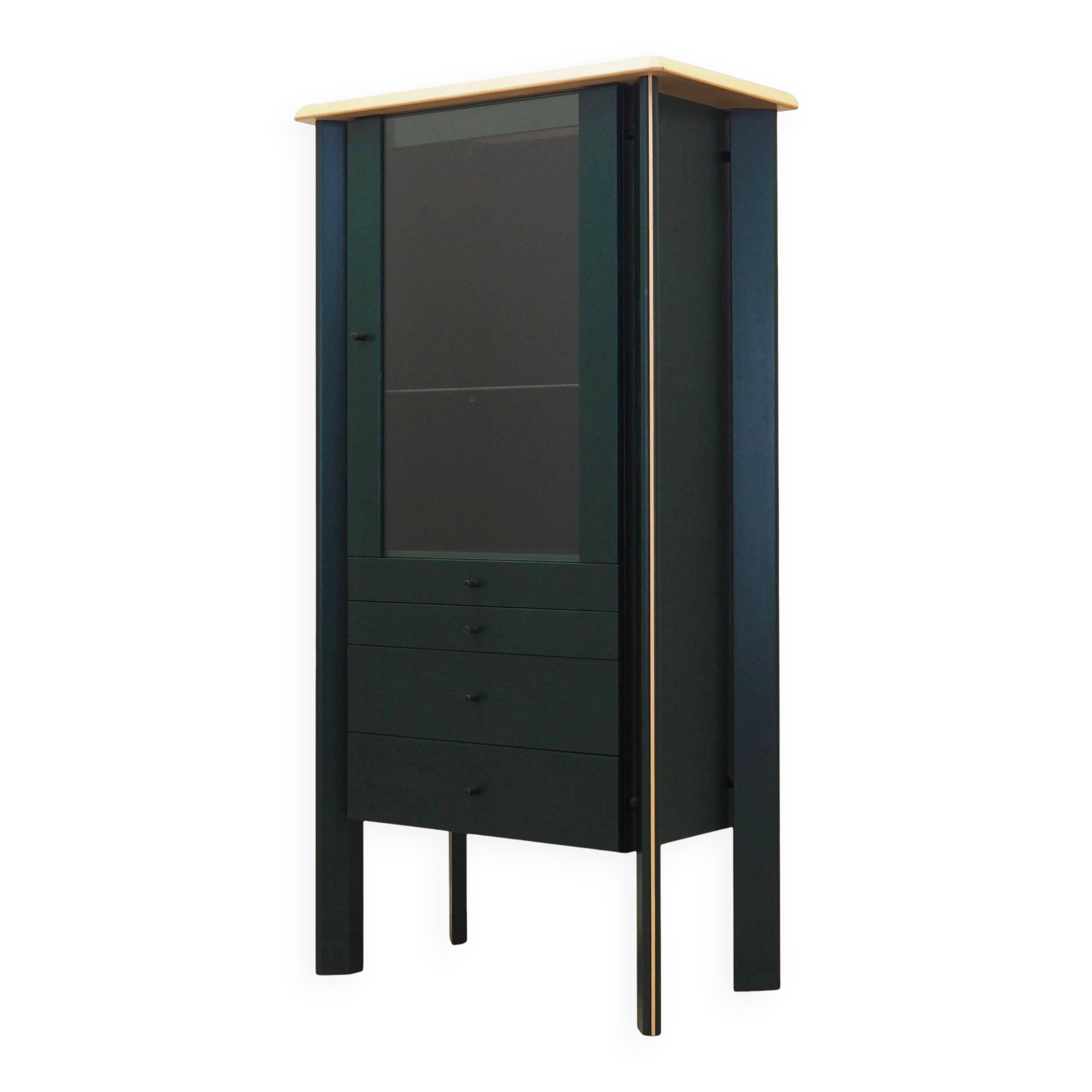 Oak showcase, Danish design, 1980s, production: Denmark