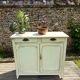 Buffet parisien vintage patine blanche