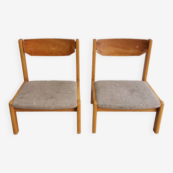 Pair of vintage low chairs