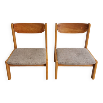 Paire de chaises basses vintage