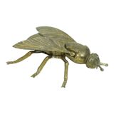 Vintage Copper Plated Fly Ashtray Figurine Italy Sixties