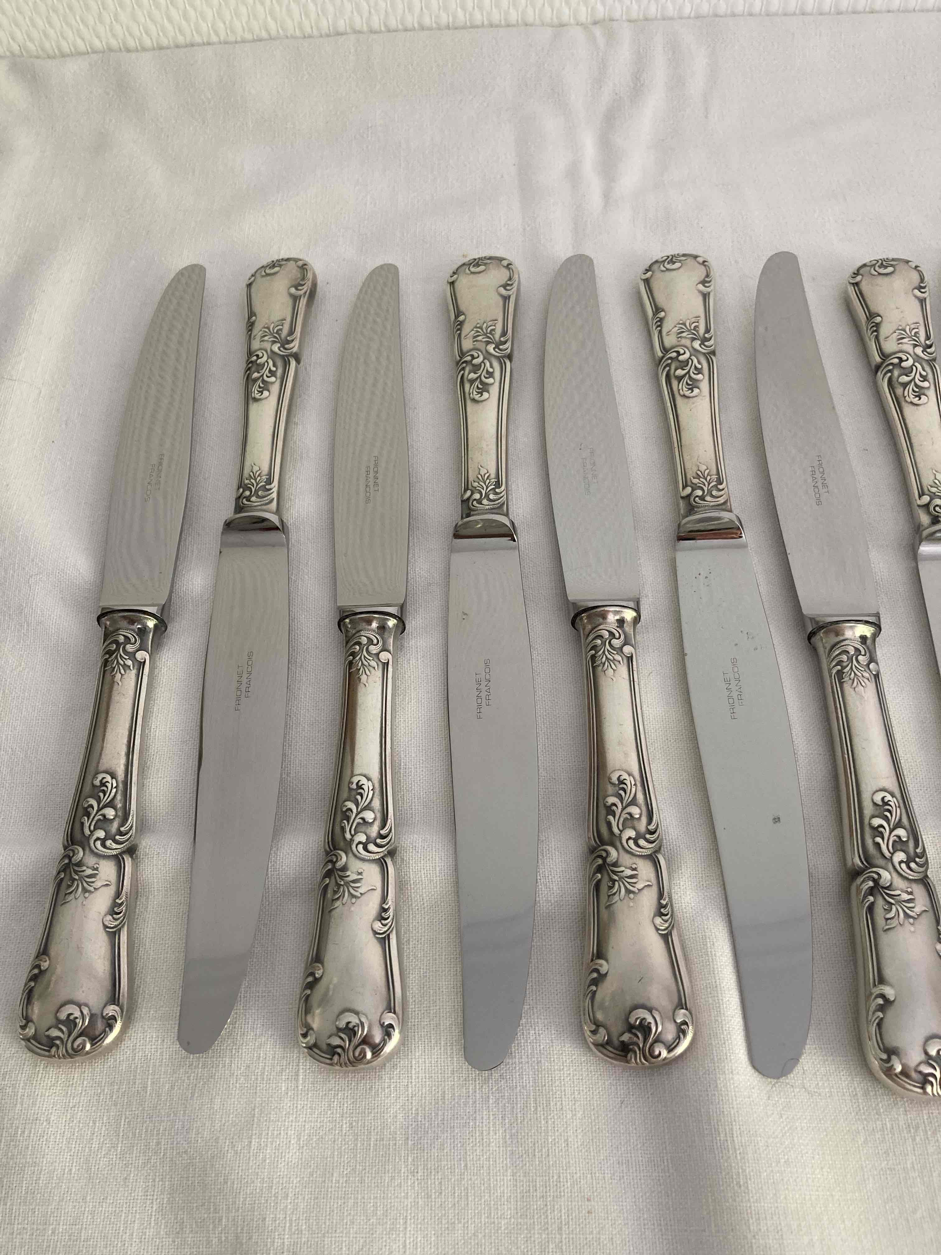 Silver metal knives Frionnet