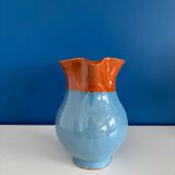 blue glazed ceramic carafe / blue glazed ceramic vase