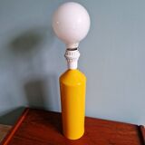 Vintage table lamp in yellow lacquered metal, 1980s