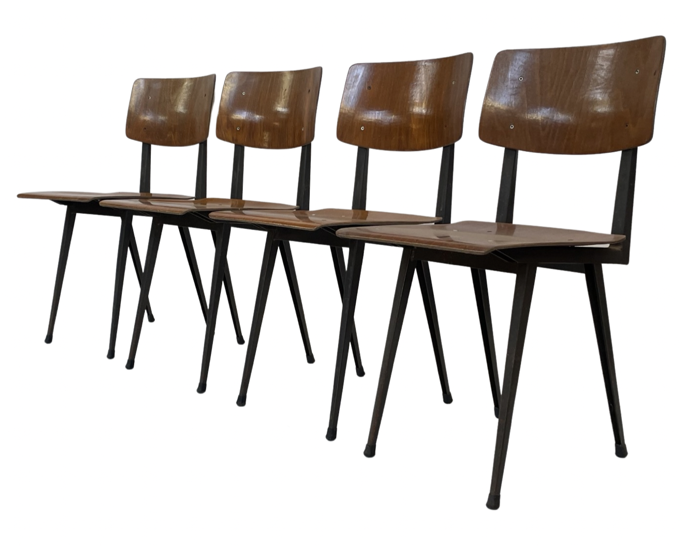 Set of four school chairs, Marko Holland  1960