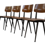 Set of four school chairs, Marko Holland  1960