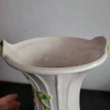 Vintage twisted barbotine vase