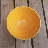 Brown and yellow ceramic bowl Digoin Sarreguemines