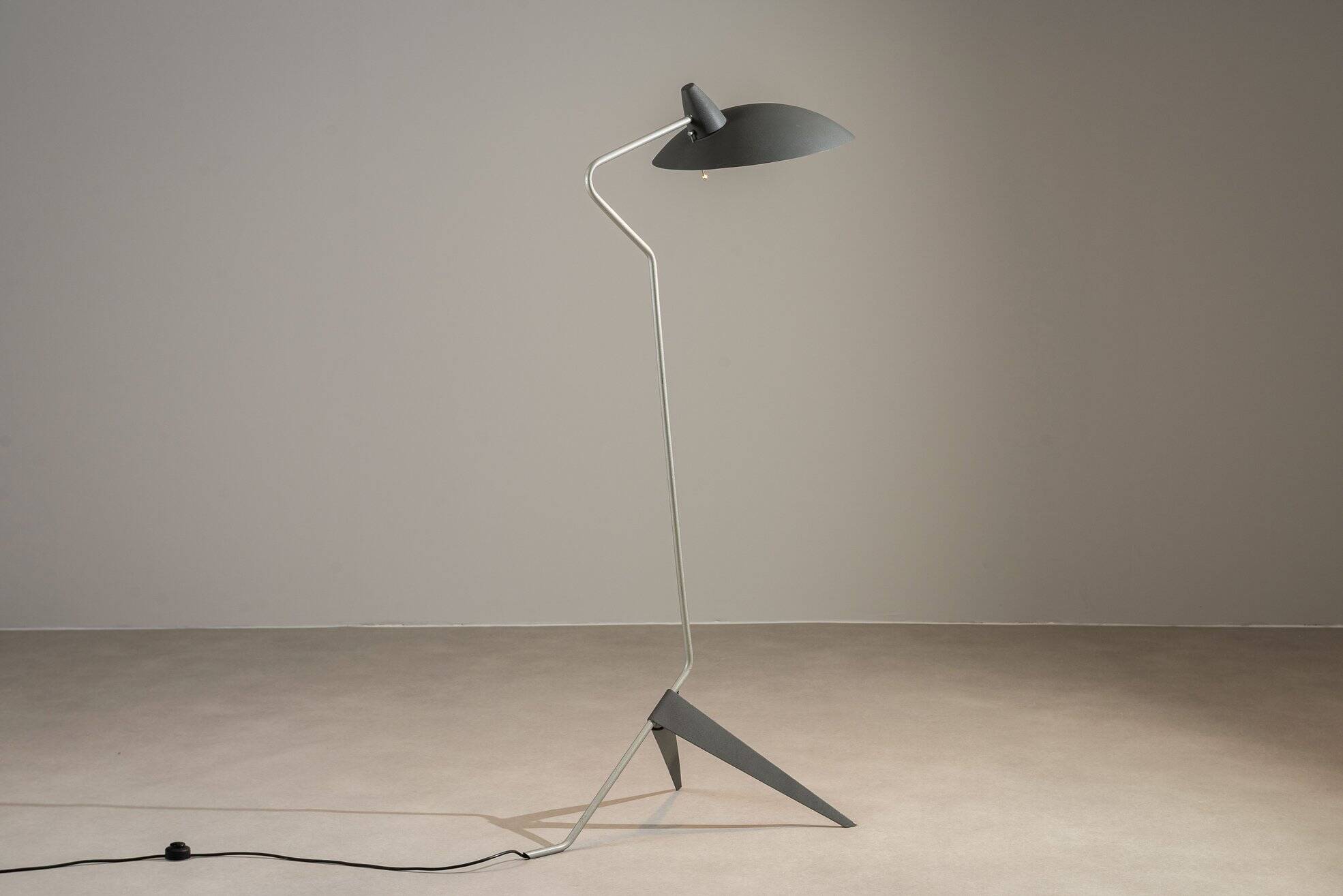 Mid Century floor lamp industrial design France 1980