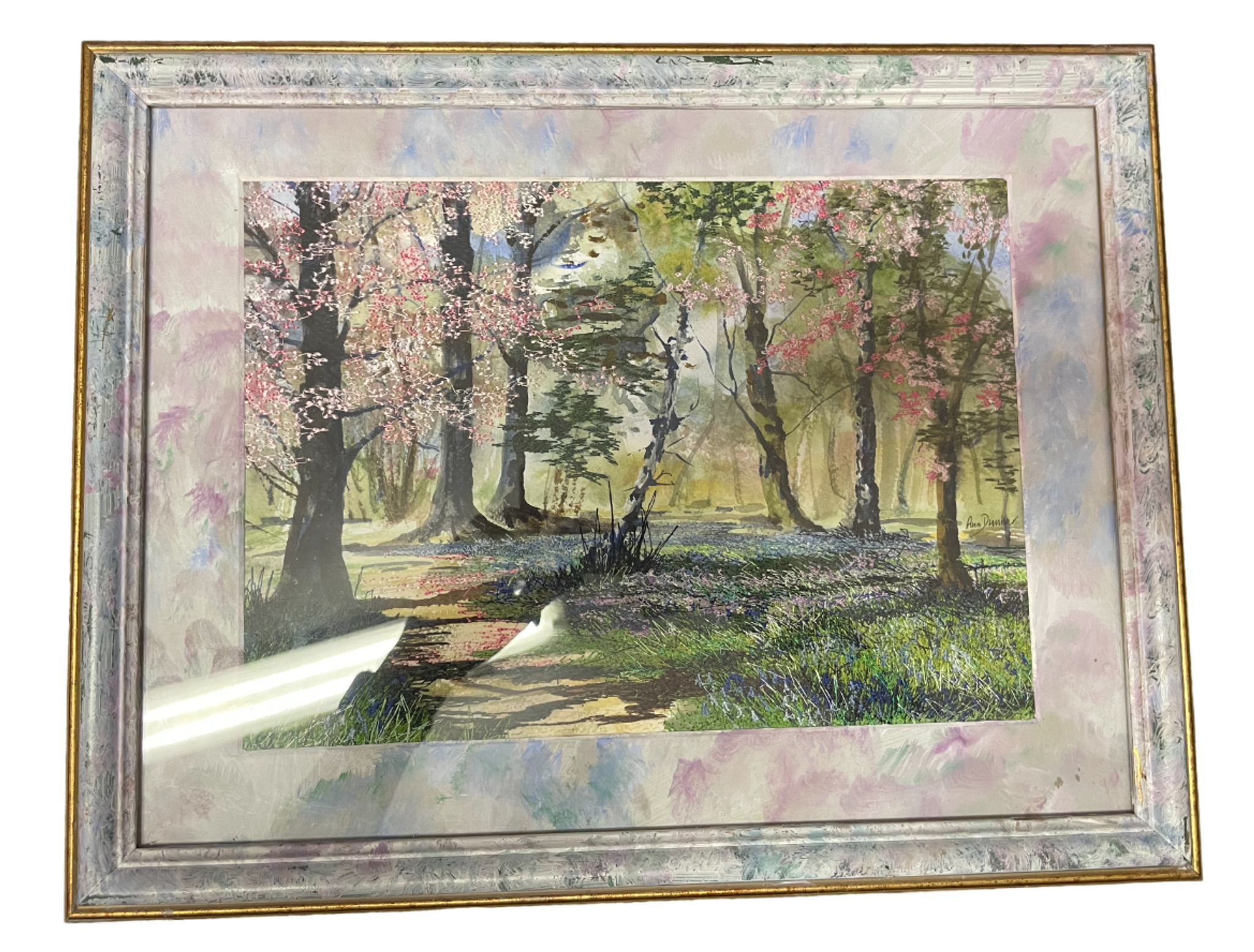 Watercolor ann dunbar "spring orchard" 30x40 cm