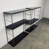 2 modular string wall shelves from the 60s, metal