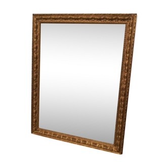Miroir ancien en bois doré 32x41cm