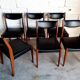 6 vintage Scandinavian teak chairs 50s 60s