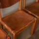 Brutalist Elm and Leather Dining Chairs by Maison Regain, 1970s, Set of 4