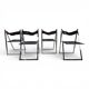 Lübke 4-piece set of folding dining chairs by Fantoni&Geraci, 1969