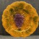6 assiettes en barbotine fruits Sarreguemines