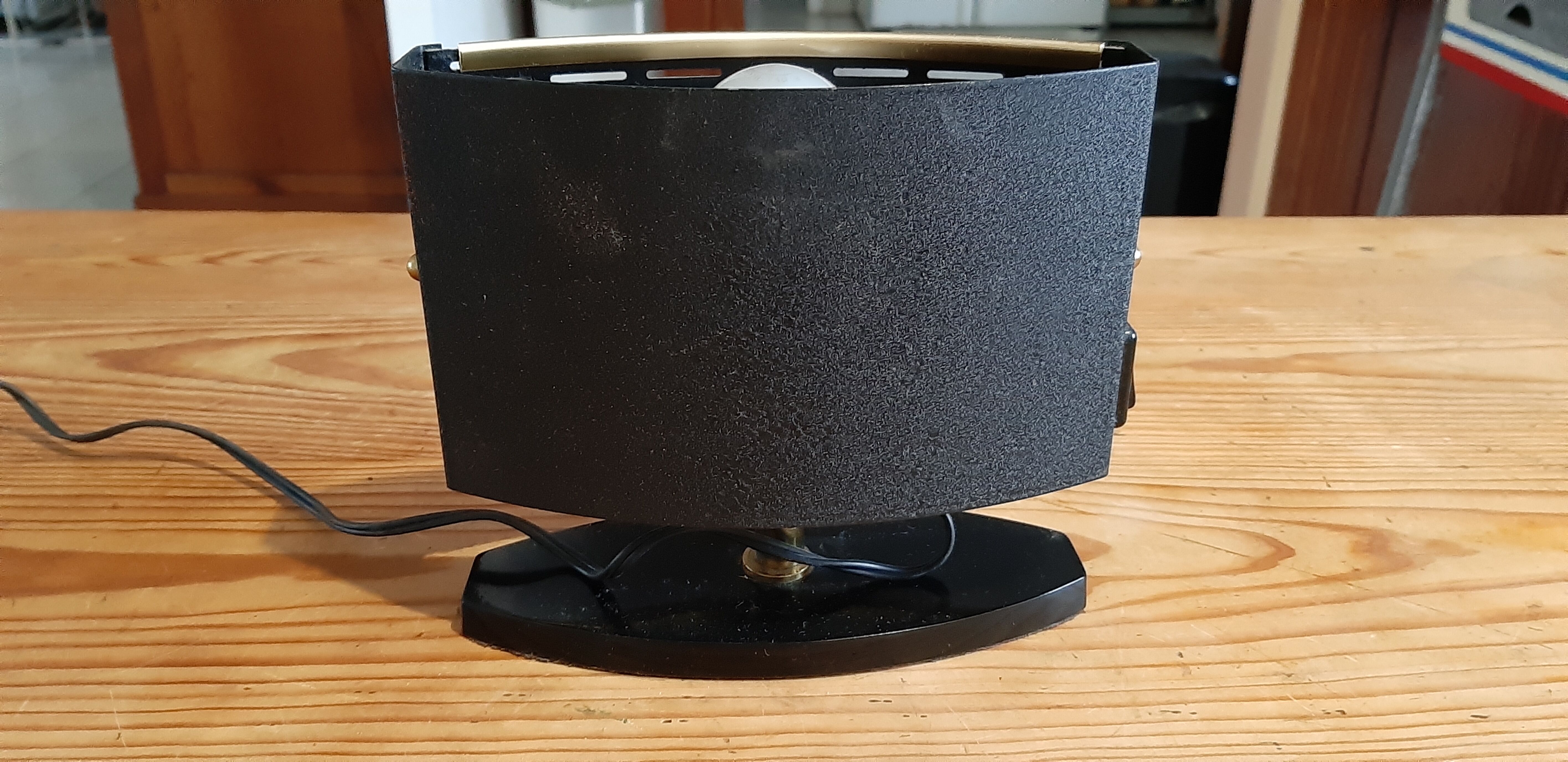 Vintage metal lamp black and gold