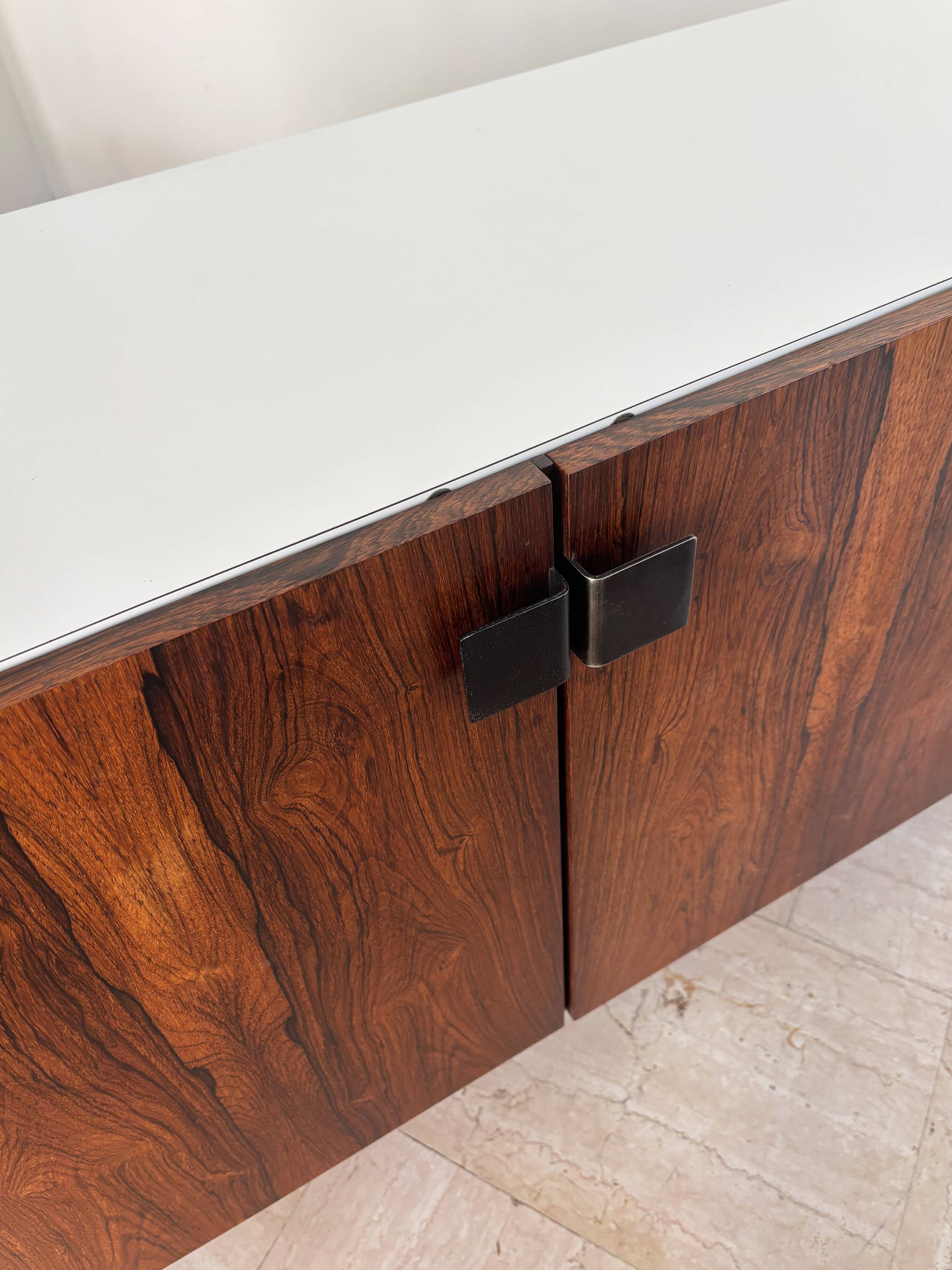 Formica rosewood midcentury sideboard, Italy 1960s