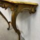 Carved gilded wooden console and marble in Louis XV style