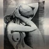 Engraving on aluminum plate 70s