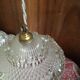 Hanging moulded glass with cable
