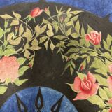 Watercolor with vintage fan