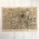 Vintage 1914 Brussels surroundings map