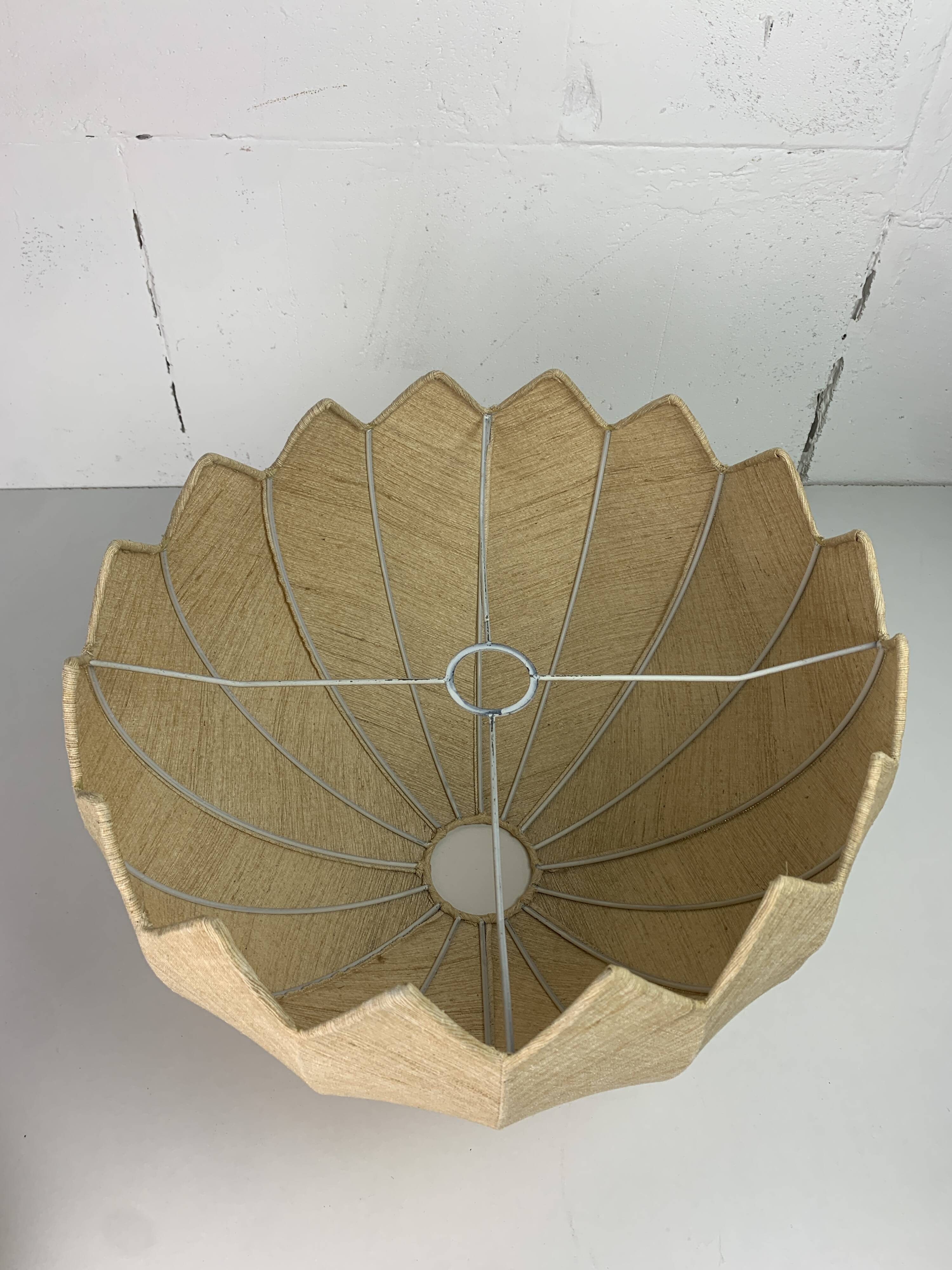 XL pine palm table mushroom lamp by Temde Switzerland, 1970s