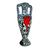 Fat lava blue vase