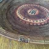 Wood and natural fiber basket