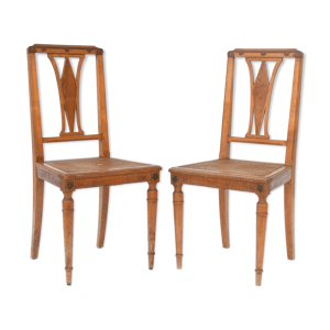 paire de chaises cannées d'époque 1900