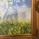 Old oil painting canvas reproduction woman with parasol monet 80x70 signed