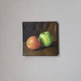 Oil painting on canvas still life apples countryside decoration