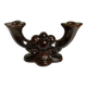 Art Deco brown double candle holder
