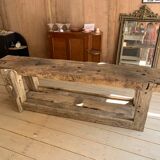 Oak and walnut workbench