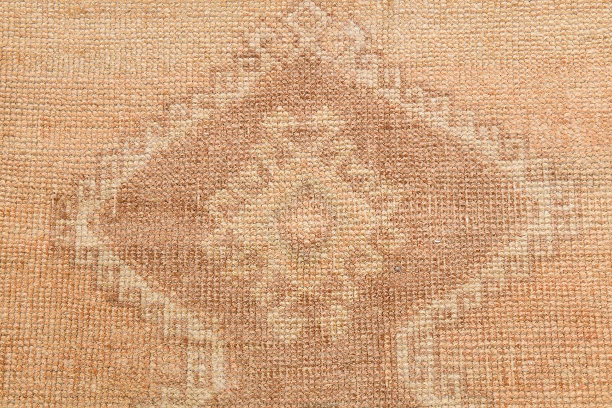 3x12 Cream & Brown Tribal Turkish Runner Rug, 95x377Cm