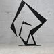 Steel sculpture, black, 1970s.